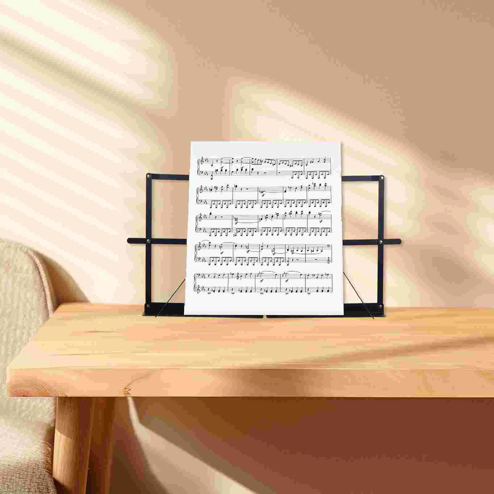 Music Stand Tabletop Score Rack Reading Book Holder Desktop Support Professional Portable