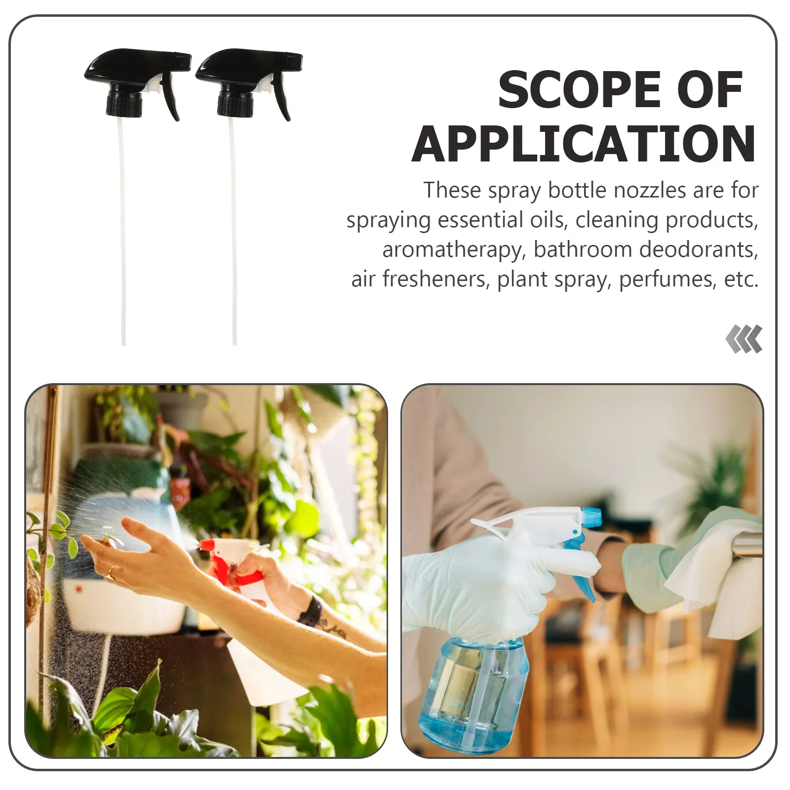 

Набор из 12 насадок-распылителей для бутылок, высококачественные пластиковые сменные распылители для уборки в ванной, садоводства, ароматерапии и эфирных масел