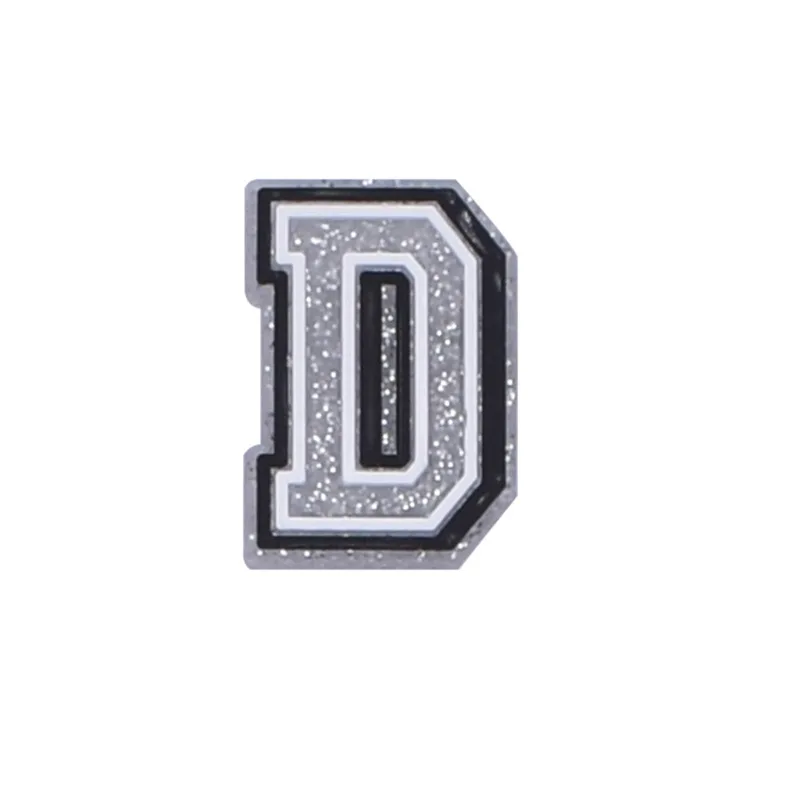 Sliver for Croc Charm Summer Shoes Accessories Shoe Charms Decorations Designer Kids Letter for Crocs Charms Women Pins Jeans