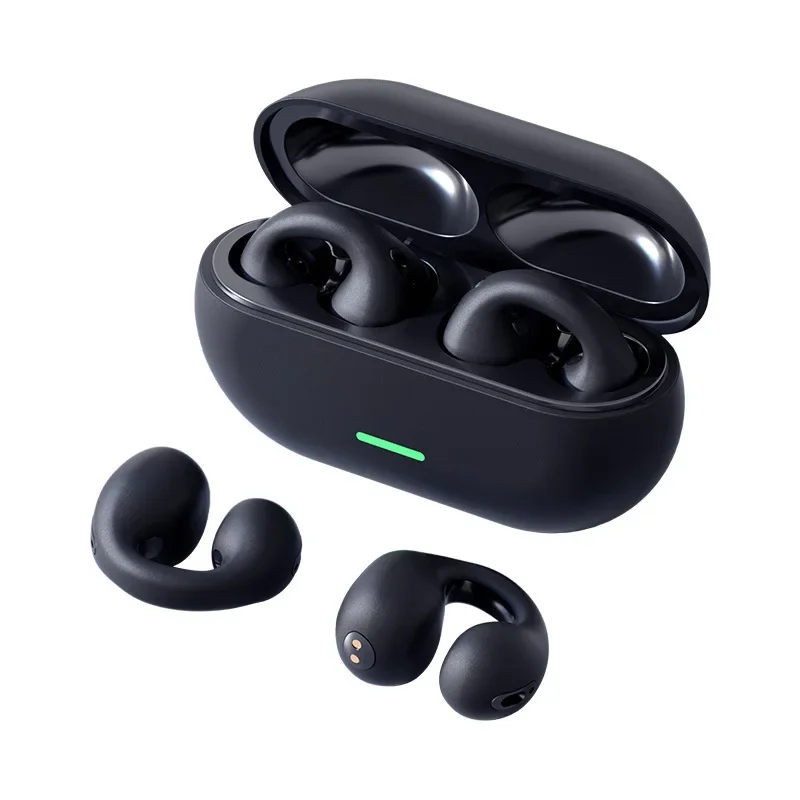 Cross-border explosive non-in-ear bone conduction ear clip Bluetooth headset true wireless in-ear high-quality sports hanging