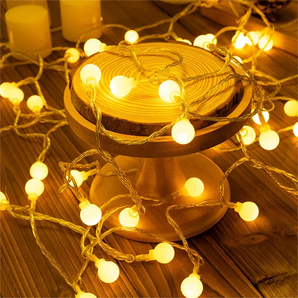 6M USB/Battery Power Ball LED String Lights Garland Lights Waterproof Outdoor Lamp Wedding Garden Fairy Lights Christmas Decor