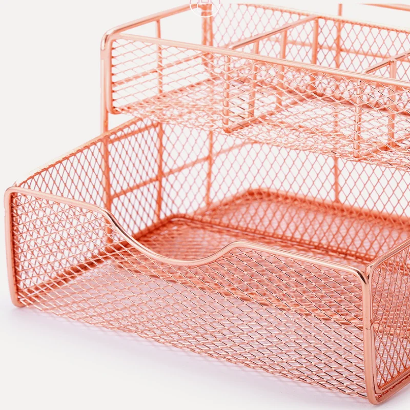 

Скандинавский металлический органайзер для ящиков для офиса, дома, косметики, канцелярских принадлежностей, кухни, принадлежностей для рукоделия — компактный, прочный, компактный