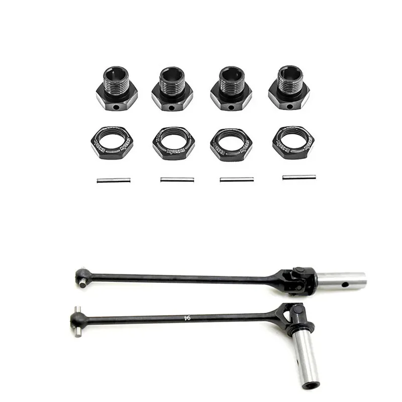 RC Car 1set 94MM CVD Drive Shaft Transmission Shaft with Wheel Hex Hubs Adapter Nut Pin for KYOSHO MP10 94MM CVD