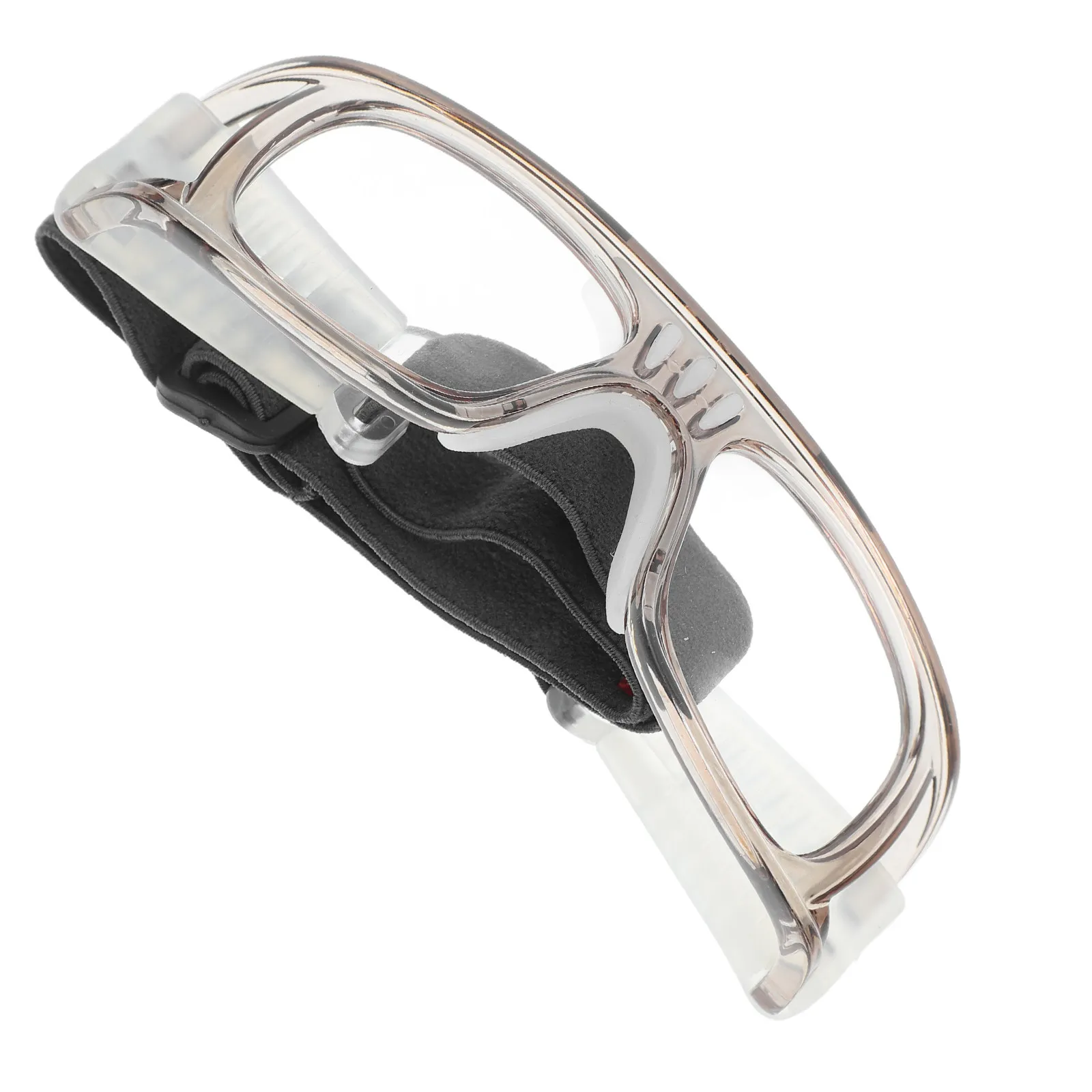 

Protective Sports Goggles Uv400 Shockproof Windproof Detachable Frame Adjustable Strap Grey Basketball Soccer Football Eyewear