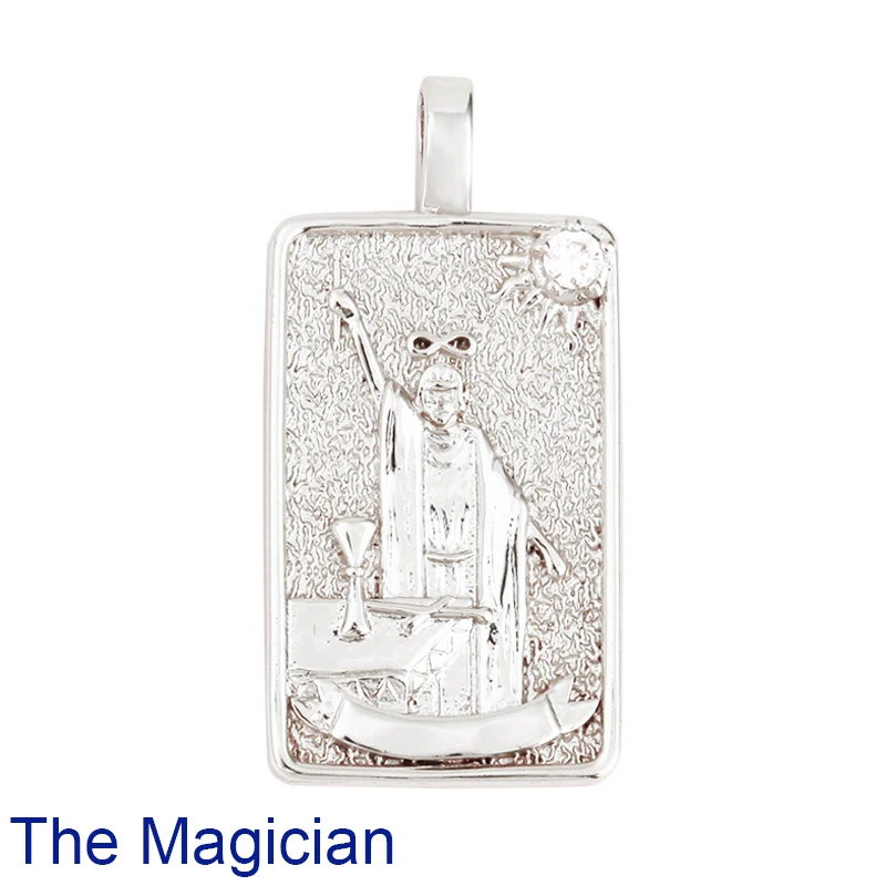 Tarot Karten Charm Anhänger, 2021 Neue 18K Reales Gold Überzogene DIY Schmuck Zubehör für Armbänder Halsketten Machen M06 – Detail 31