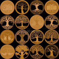 16pcs Tree 3D model relief STL Decor for cnc router carving and engraving artcam type3 aspire \