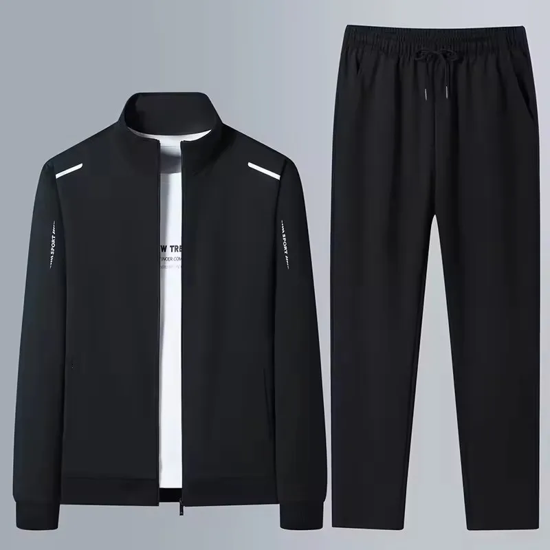 Men's Fashion Workout Jogging Sportswear 2 Pieces Sets Running Sets Jacket Sweatpants Cycling Tracksuit 2025 Sports