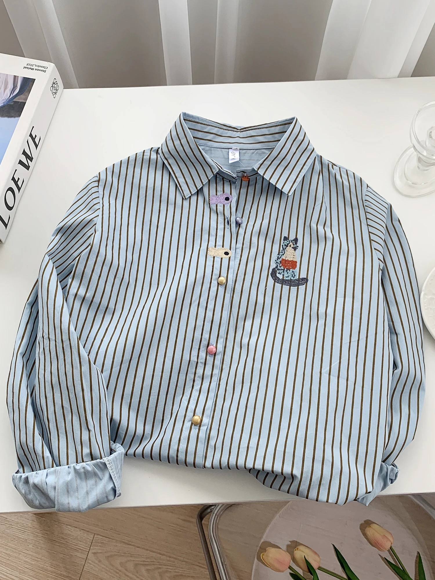 

Корейский женский многослойный топ в вертикальную полоску irt Long Sve, универсальный утягивающий дизайн, весна 2025, Новое поступление