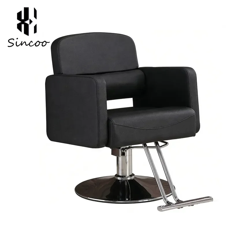 Orange Black Vintage Hydraulic Pump Barber Chair Professional Hair Chair for Men Best Selling