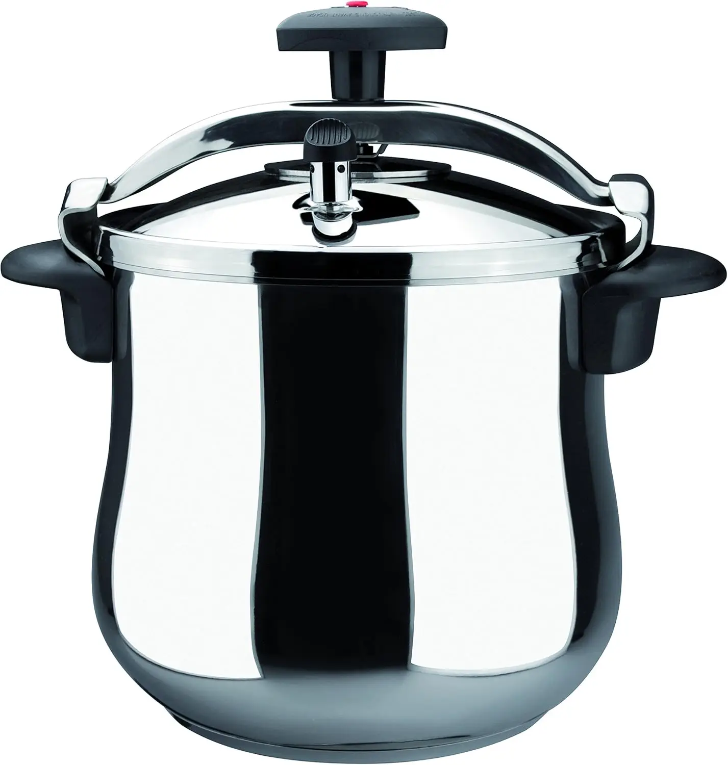 

MAGEFESA ® Star B Fast Pressure Cooker, 10.6 Quart, with Rounded Bottom, Made in 18/10 Stainless Steel, Suitable for All Types