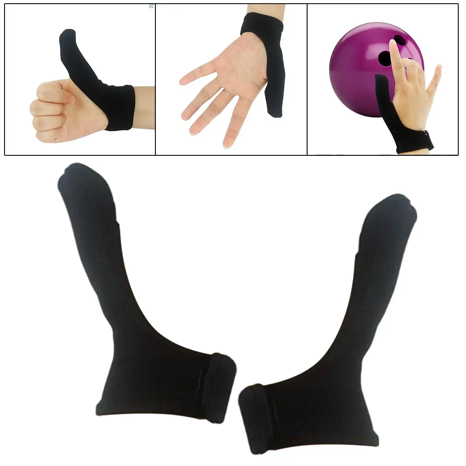 

Bowling Thumb Protector Sleeve Right Left Hand Grip Accessories Bowling Ball