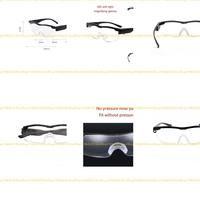 Q2Q4 Glasses with Light 2 LED Lighted Magnifier Eyeglasses for Reading