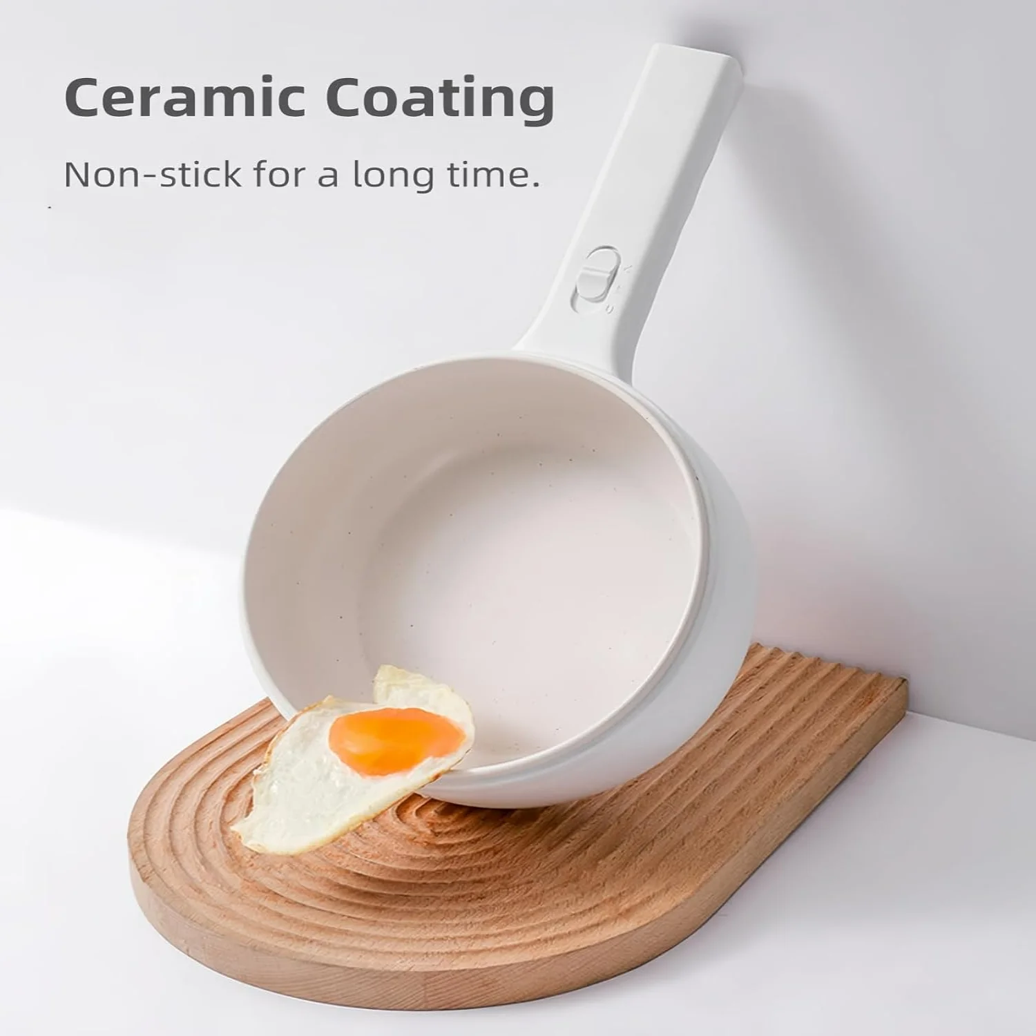 Padella antiaderente da 1,5 litri con potenza regolabile - Perfetta per bistecche, uova, ramen, farina d'avena - Ideale per dormitori universitari