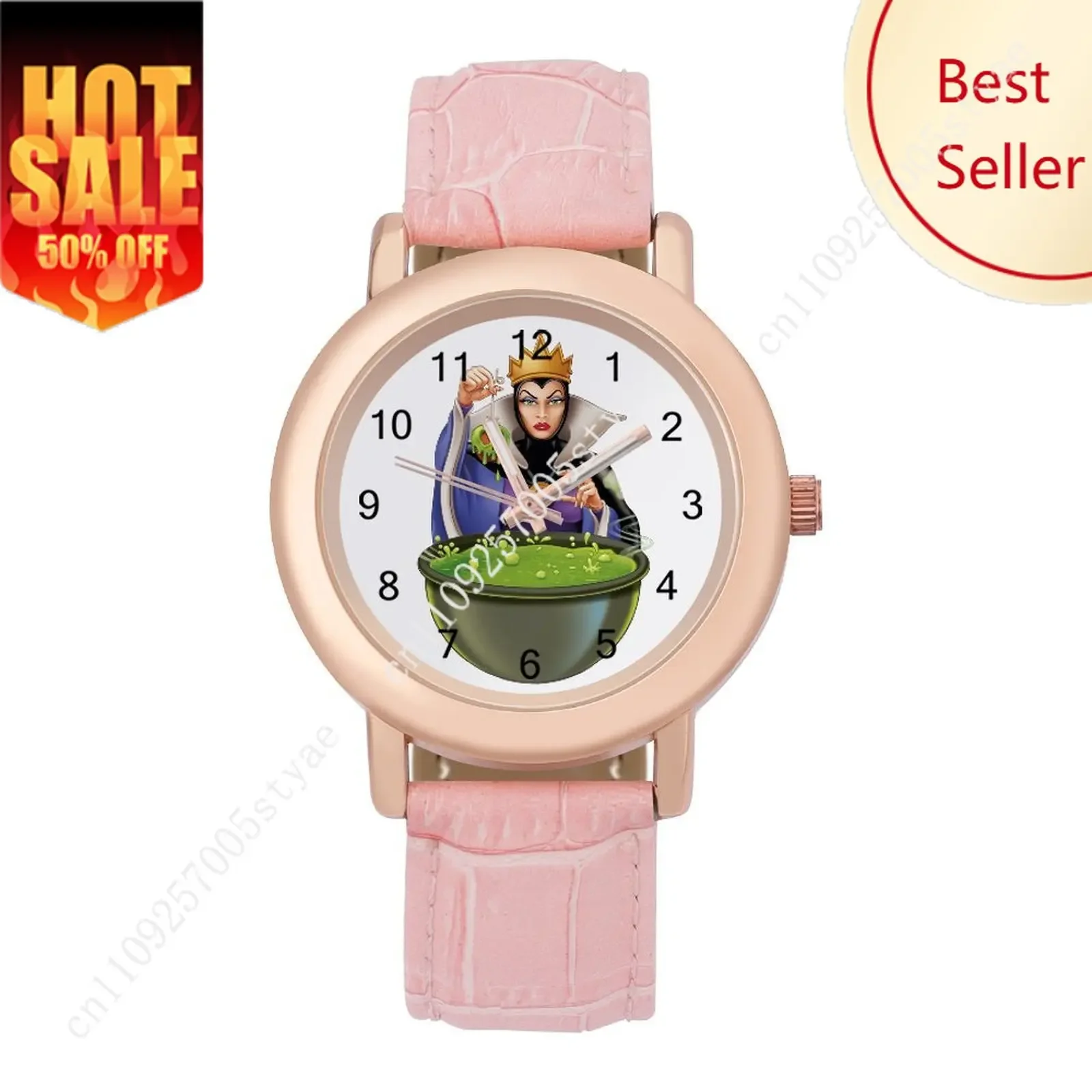 

The Evil Queen Women Leather Strap Watch Disney Cartoon Custom Watch Personalized Your Own Design Holiday Birthday Anniversarie