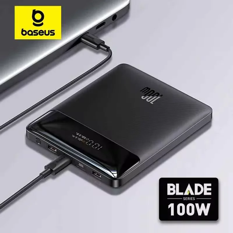 

Baseus 100W 20000mAh Power Bank PD Fast Charging Powerbank Portable External Battery Charger For Macbook Laptop