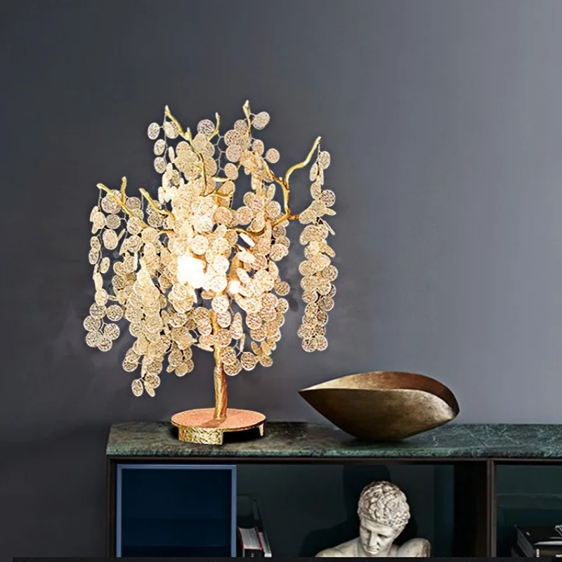 Post-Modern Living Room Bedroom Bedside Lamp Light Luxury Floor Lamp Creative Tree Crystal Branch Art Decorative Lamps Lustre