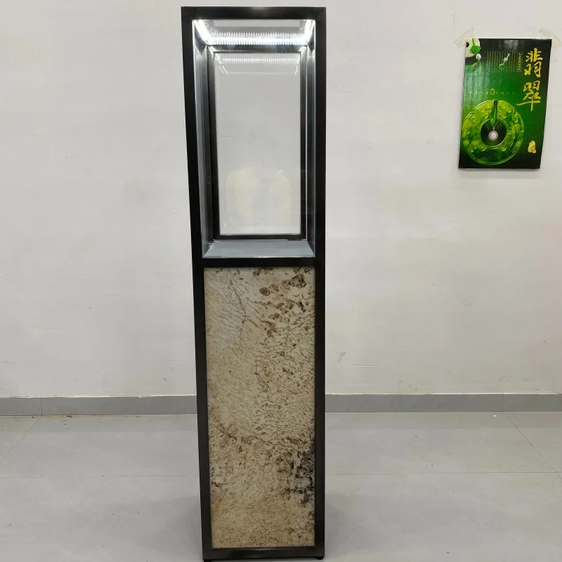 

Customize.Modern Simple Glass showcase Stone Splicing Display Rack Handicraft/Display Cabinet Exhibition Cabinet