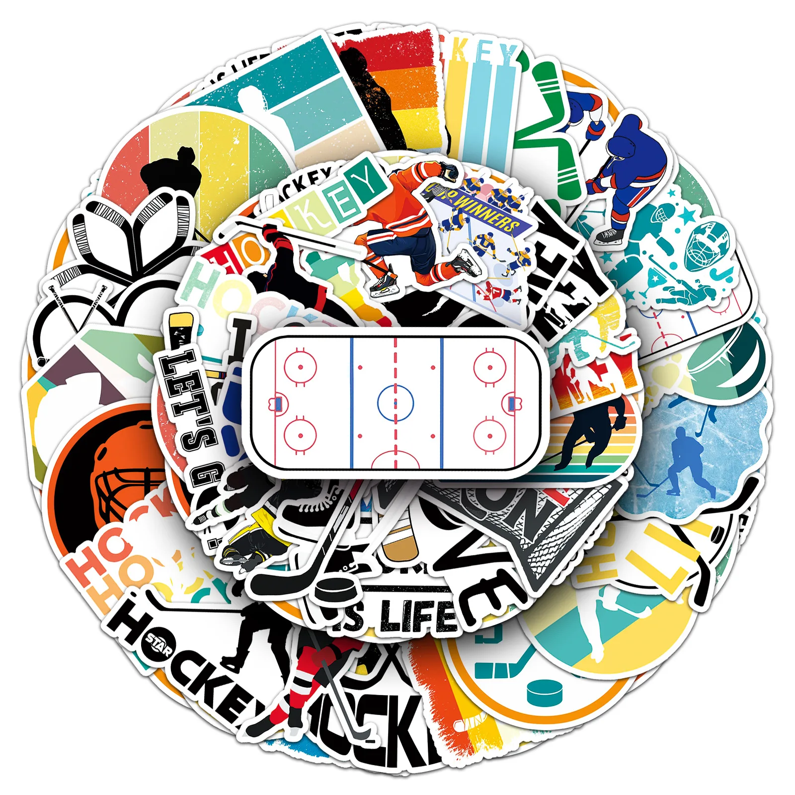 

10/50PCS Sports Ice Hockey Funny Cartoon Graffiti Sticker Waterproof Decal Toy DIY Stationery Box Laptop Luggage Diary Book Desk