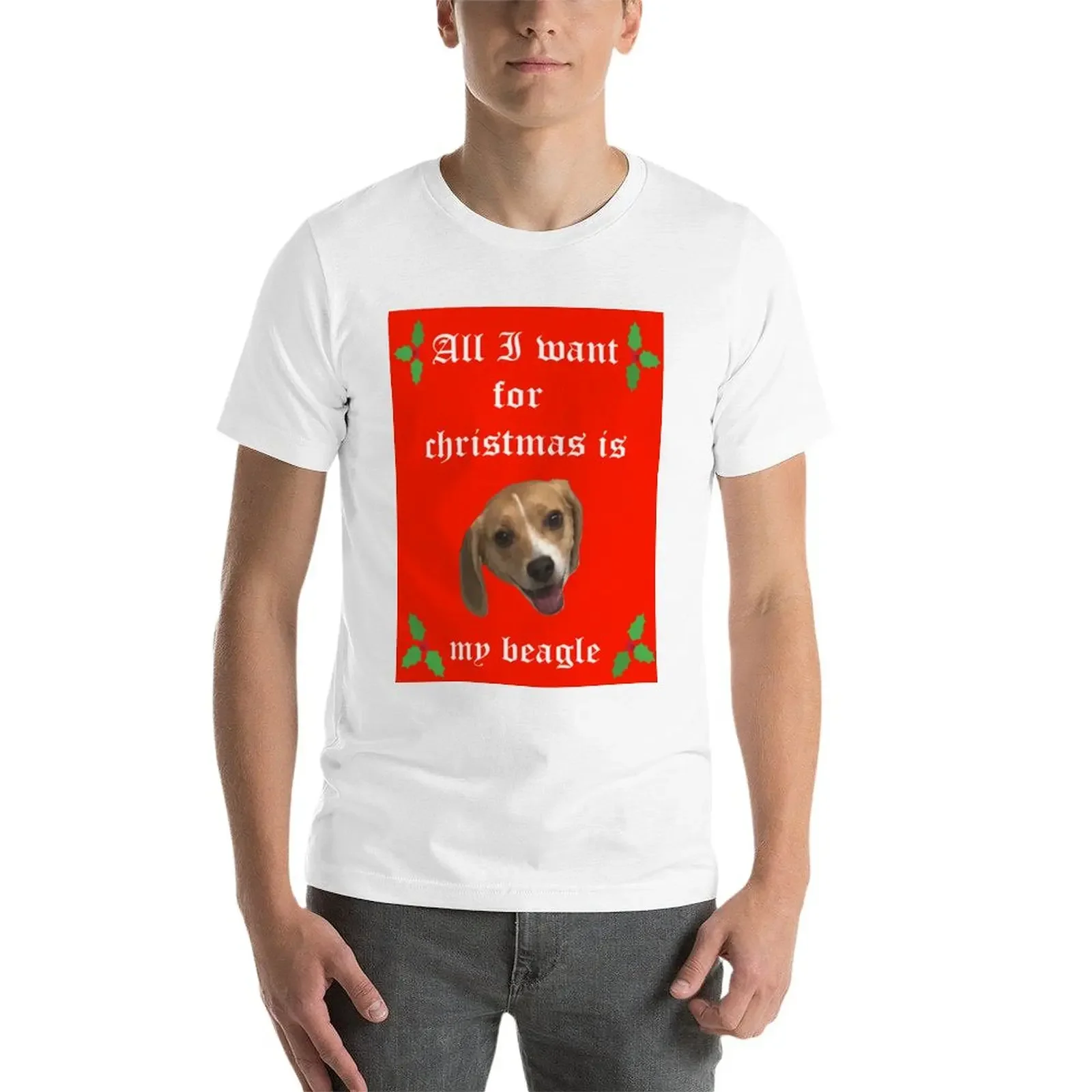 Christmas Beagle T-Shirt sports fans plus sizes plus size tops t shirts for men cotton