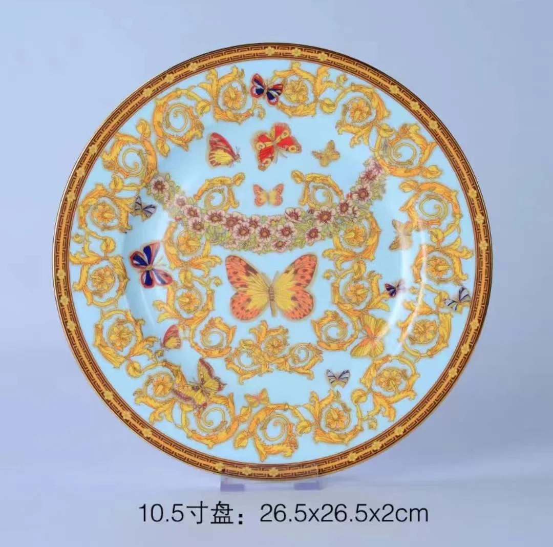 

Advanced Bone Porcelain Western Food Steak Plate Net Red Phnom Penh Dining Plate ceramic plate