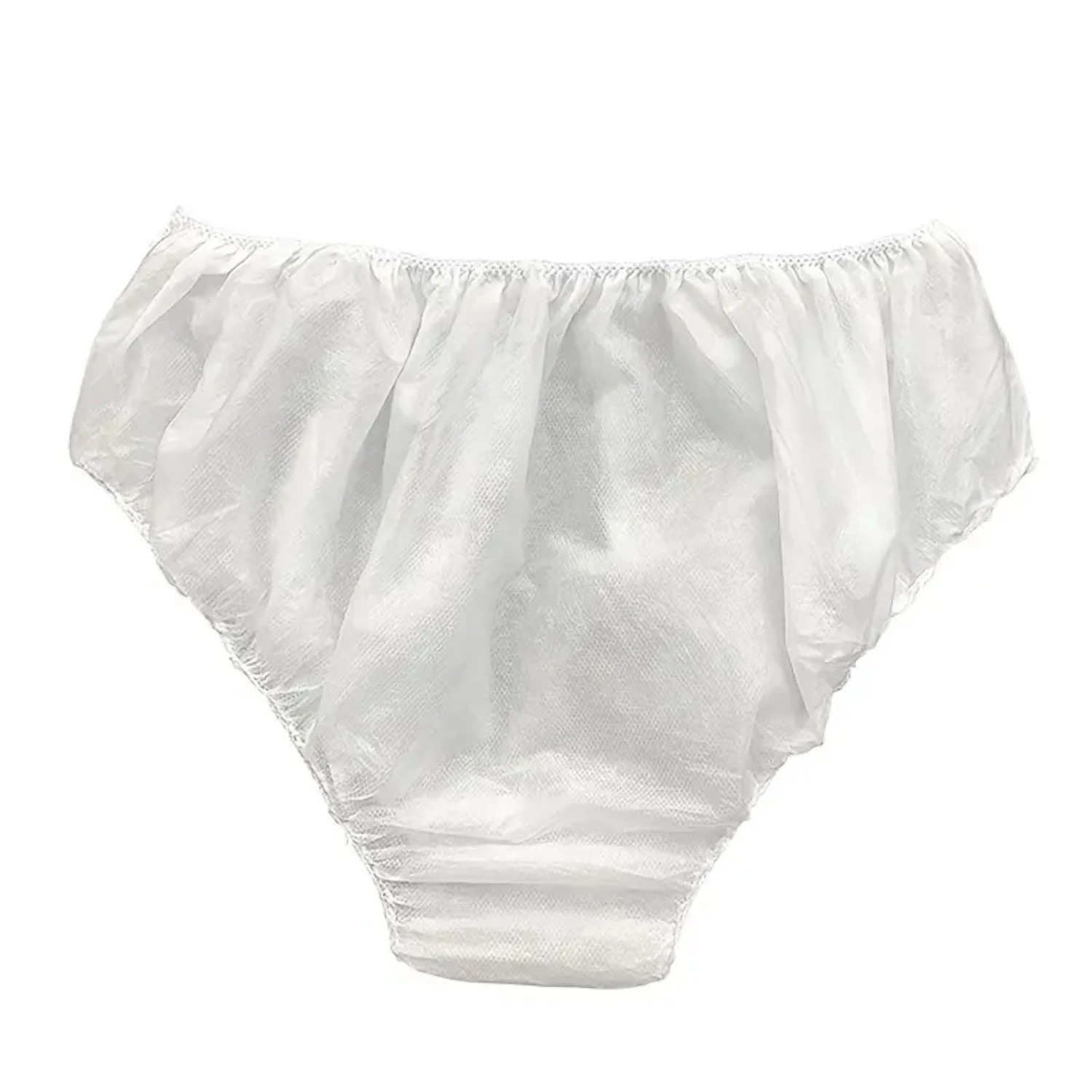 Lightweight and Travel-friendly Disposable Double Layer White Unisex Underpants, Breathable Comfortable Underwear, 1pc