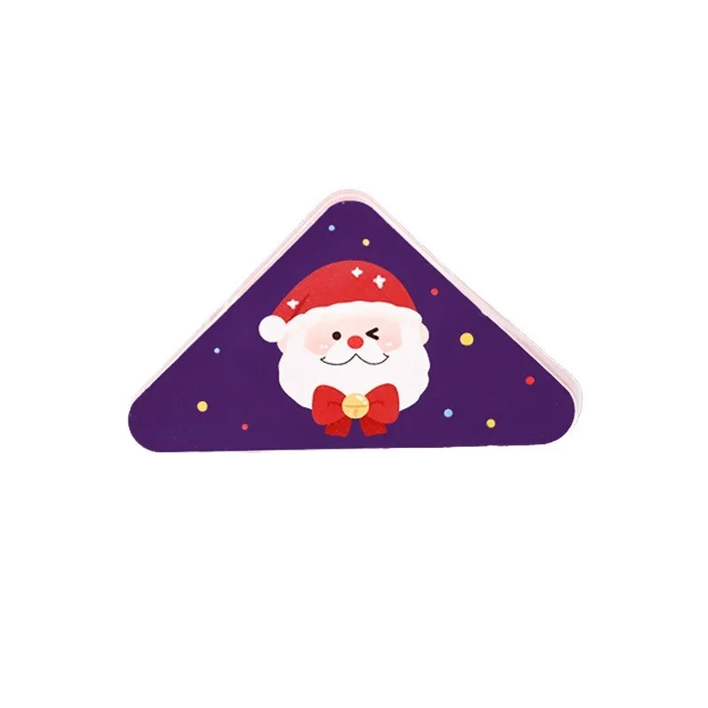 만화 크리스마스 삼각형 클립 휴일 선물 학생 문구류 노트 크리스마스 선물 아크릴 클립 홀더 개학 기념