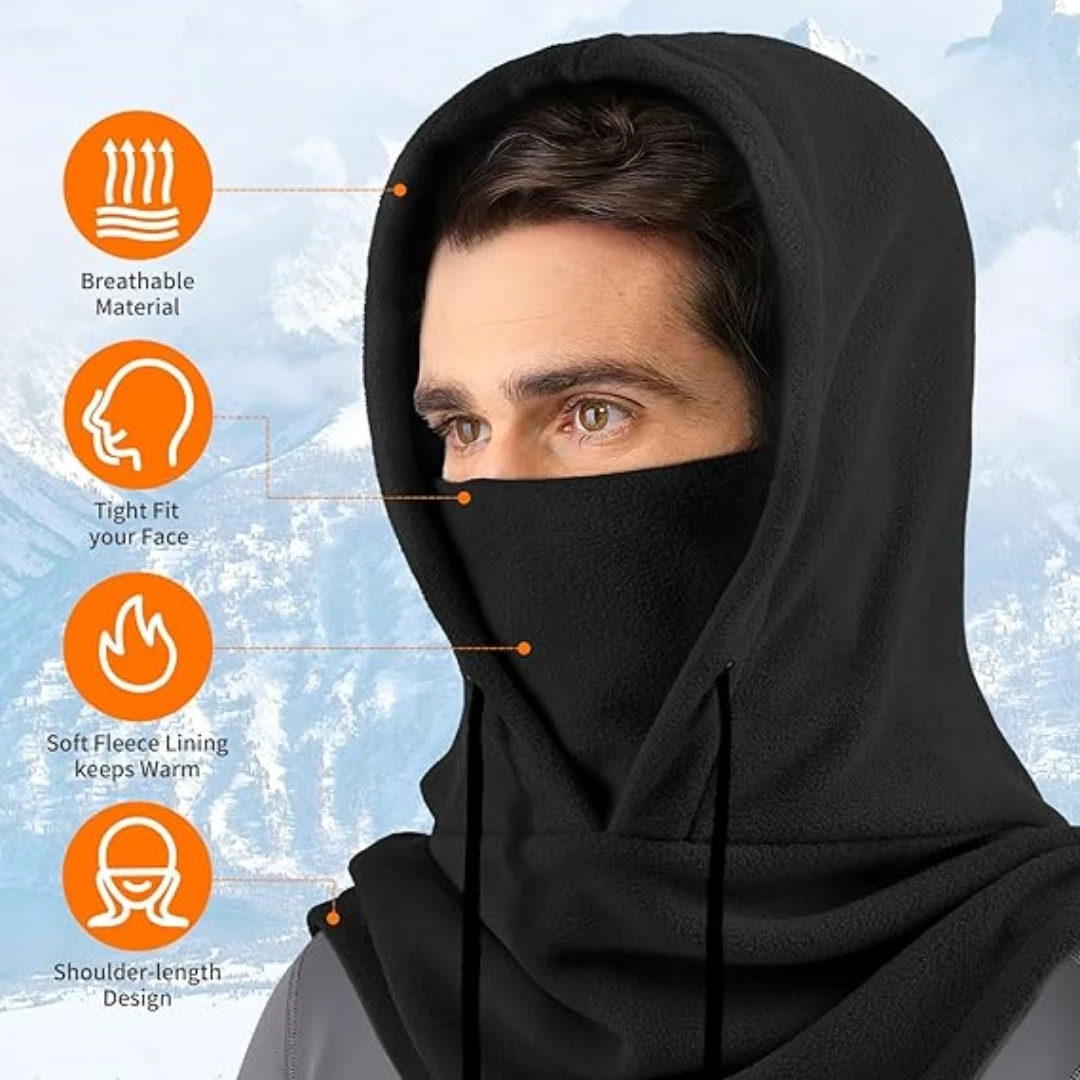 Windproof Warmer Fleece Adjustable Winter Mask for Men Women Balaclava Ski Mask 2 Pcs