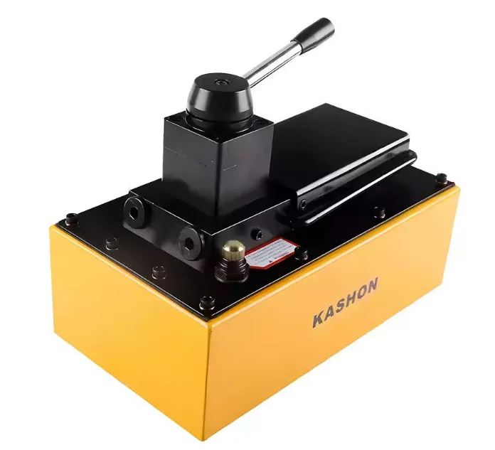 10000PSI Air Hydraulic Foot Pump Double Acting 4500ml Steel Reservoir for Hydraulic Cylinder Jack  KS-450D