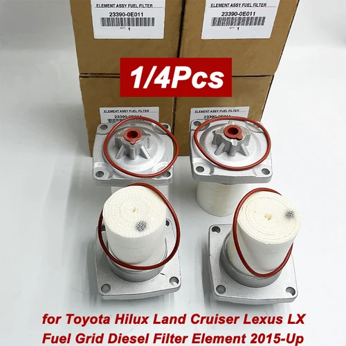 1/4 Uds filtro de combustible diésel OEM 23390-0E010 23390-0E011 23390-11231 para Hilux Land Cruiser Lexus LX rejilla de combustible 2015-UP 233900 E010