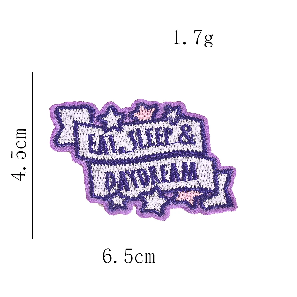 Healing Style Cloud Daydream Inspirierende Zitate, bestickte Aufnäher zum Aufbügeln auf Kleidung, Aufnäher für Kinder, T-Shirt, Rucksack, DIY-Dekoration – Detail 6