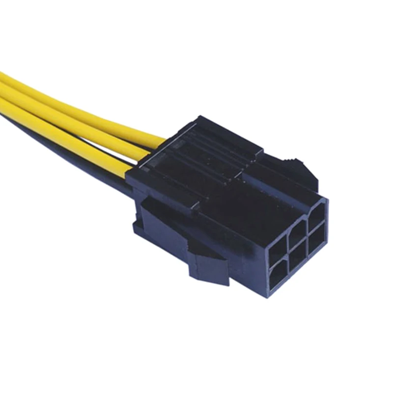 1Pc 6Pin PCI Express To Dual PCIE 8 (6+2) Pin Power Cable 20cm Motherboard Graphics Card PCI-E GPU Power Data Cable Splitter