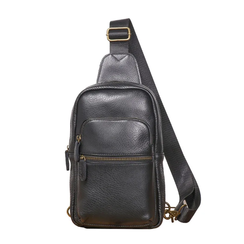 

2025 New Fashionable Soft Leather Chest Bag Outdoor Shoulder Bag Crossbody Bag Large Capacity Waist Bag