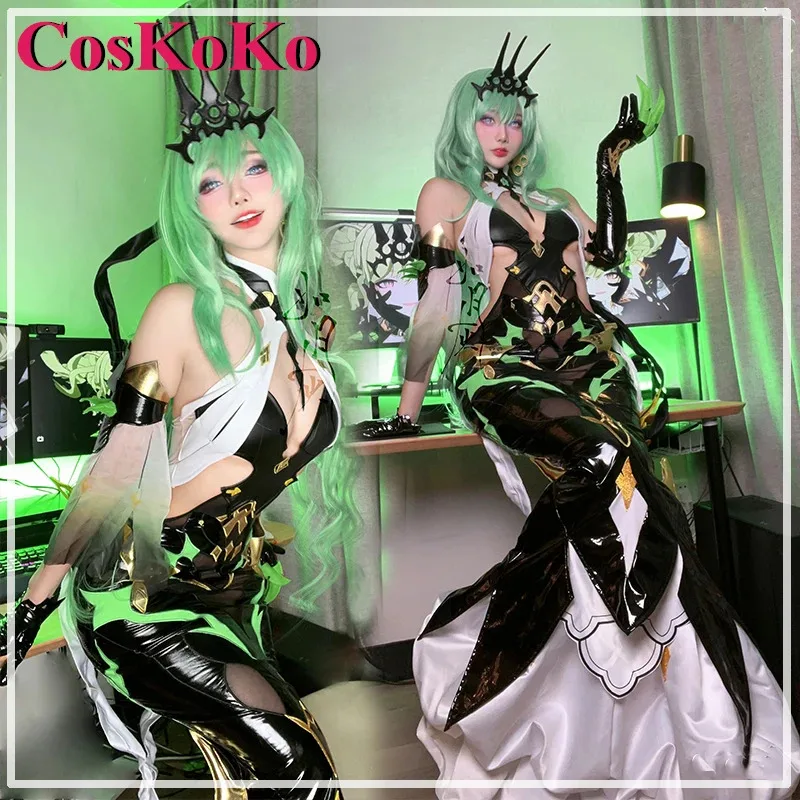 

CosKoKo Mobius Cosplay Anime Game Honkai Impact 3 Costume Sexy Elegant Sweet Unifrorm Dress Women Party Role Play Clothing S-XL