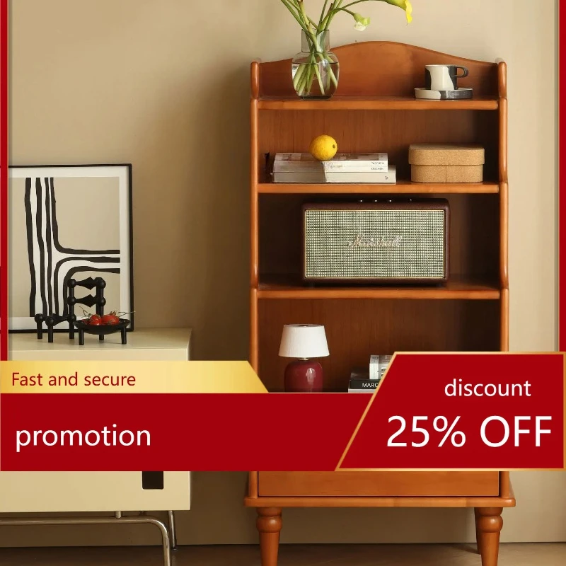 Ladder Cabinet Solid Wood TV Side Cabinet Furniture Open Chest of Drawers Storage Rack