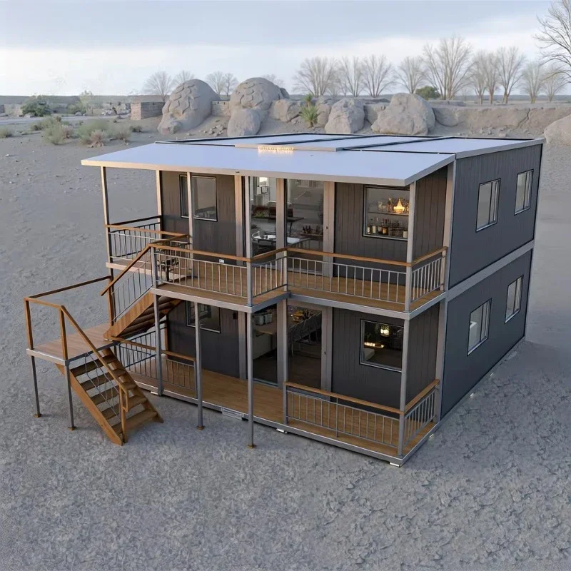 حاوية شقة جاهزة فاخرة 40ft قابلة للتوسيع وحدات منزلية 3 غرف نوم تصميم فيلا حديث رائجة البيع #1