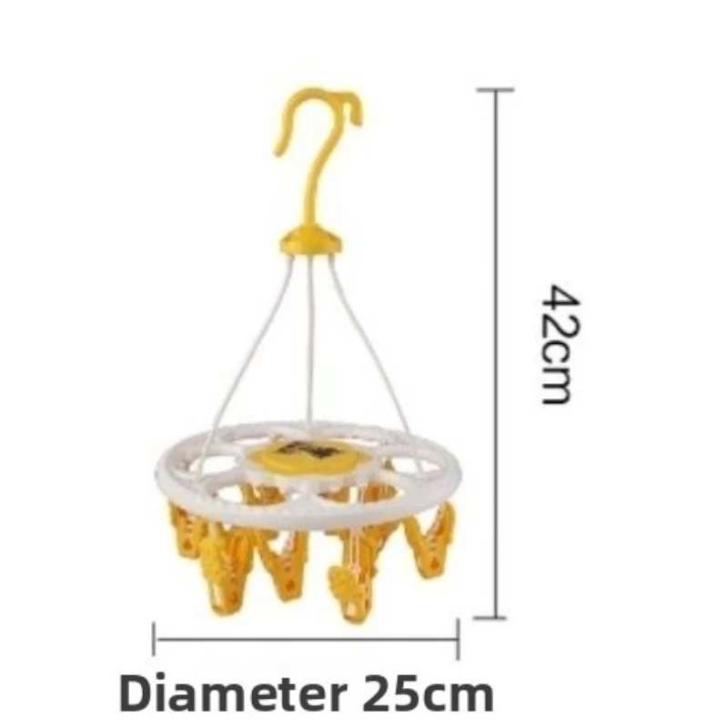 Minions cartoon cute round clothes hanger kawaii underwear socks multifunctional drying clips anime merchandise wholesale view 6