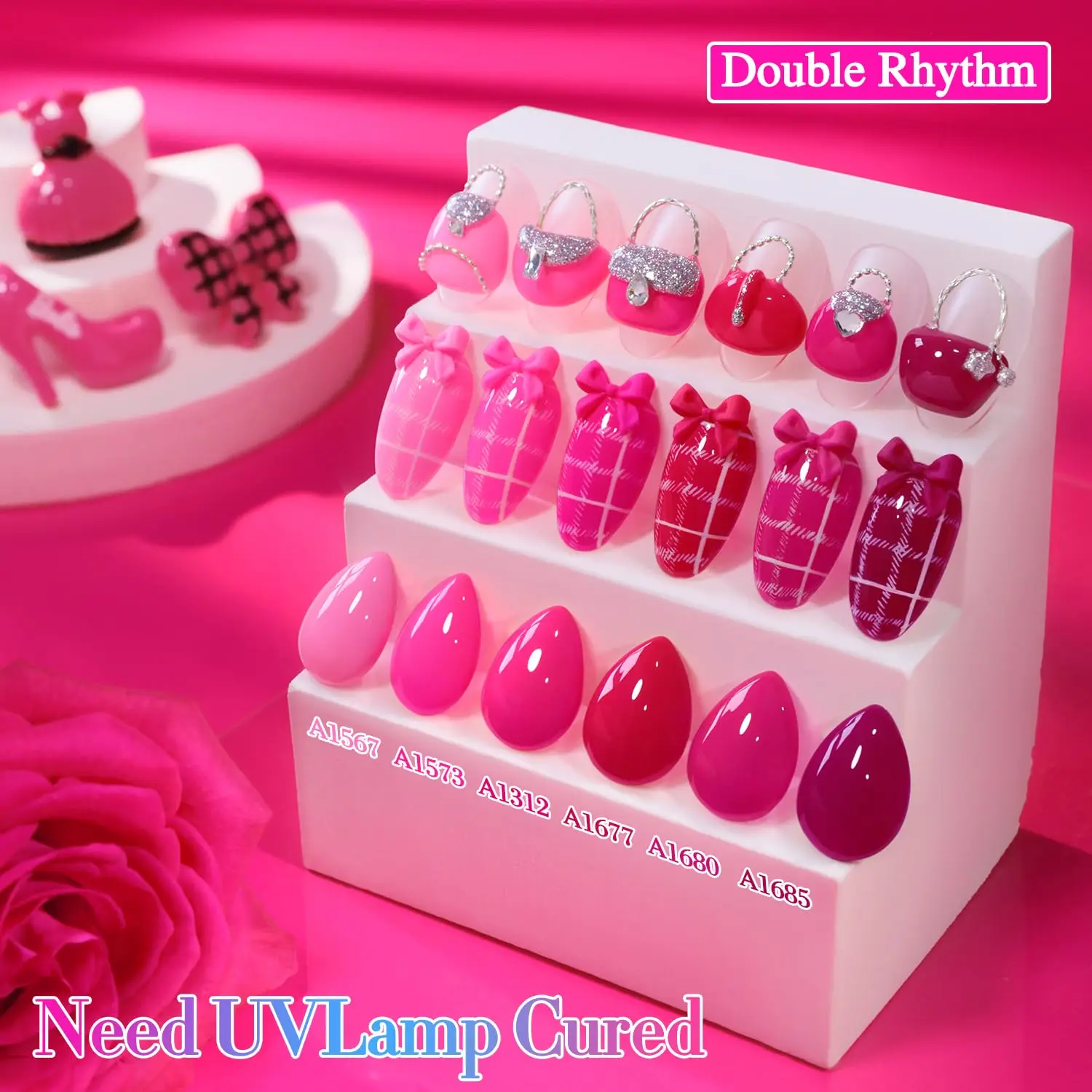 28Pcs Gel Nail Polish Set with Base & Top Coat, Soak Off, UV/LED Cured for DIY Manicure at Home