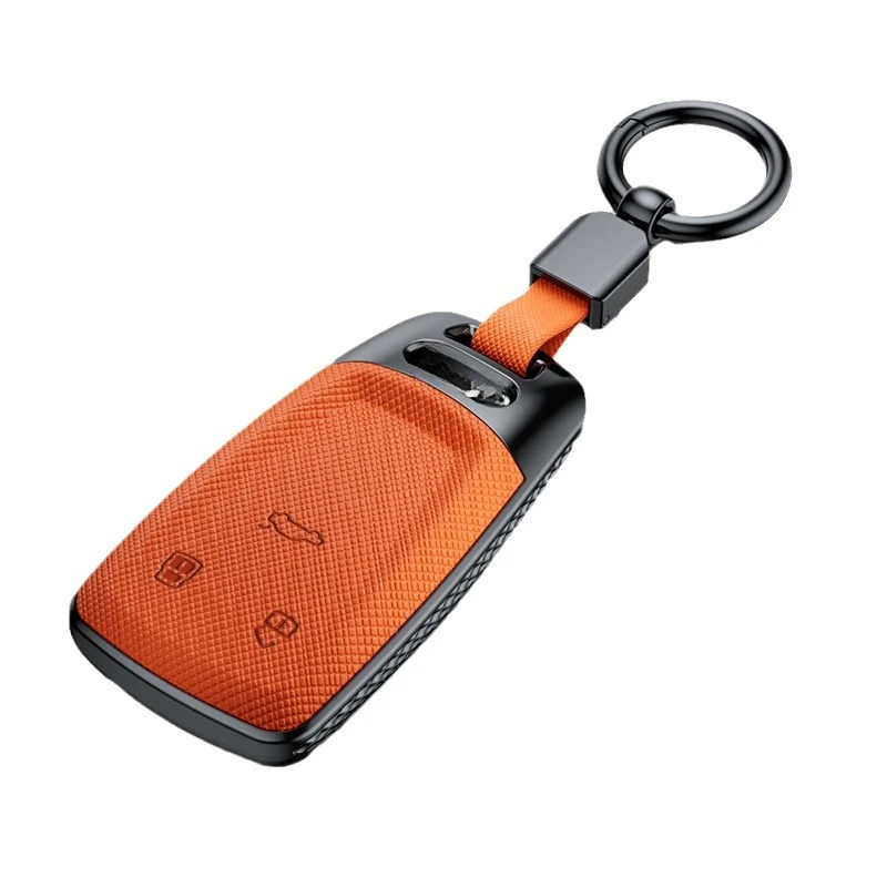 

PVC Cross Texture Key Cover for Audi A4L - Stylish Key Case with Keychain, Durable and Fashionable Protection