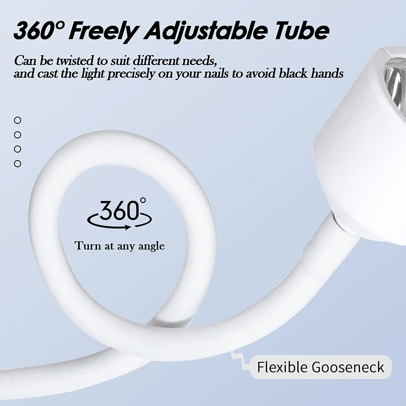 Lampada per unghie USB a LED UV 6W Mini asciuga unghie portatile braccio di rotazione a 360 ° luce per unghie in Gel rapido per manicure fai da te per salone di casa