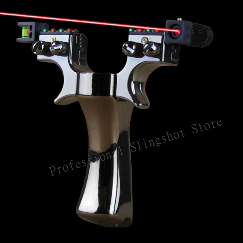 Laser Aiming Slingshot Equipped with a Level for Outdoor Sports Hunting Used for High-power Slingshot Catapults