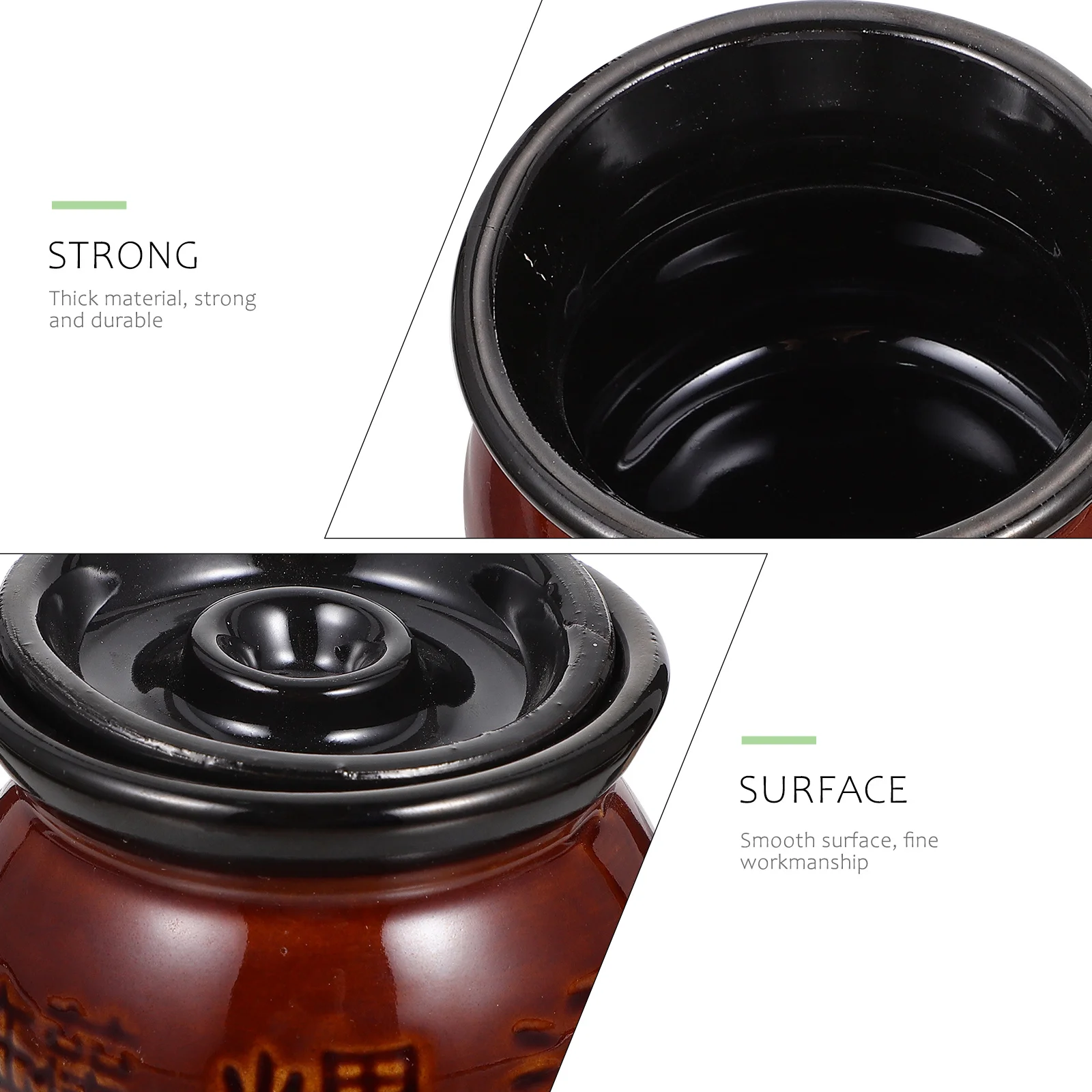 

2Pcs Covered Ceramic Casserole Skillets Clay Stew Pots for Hot Pot Soup Rice Noodles Nonstick Pot Kitchen Cooking Essential