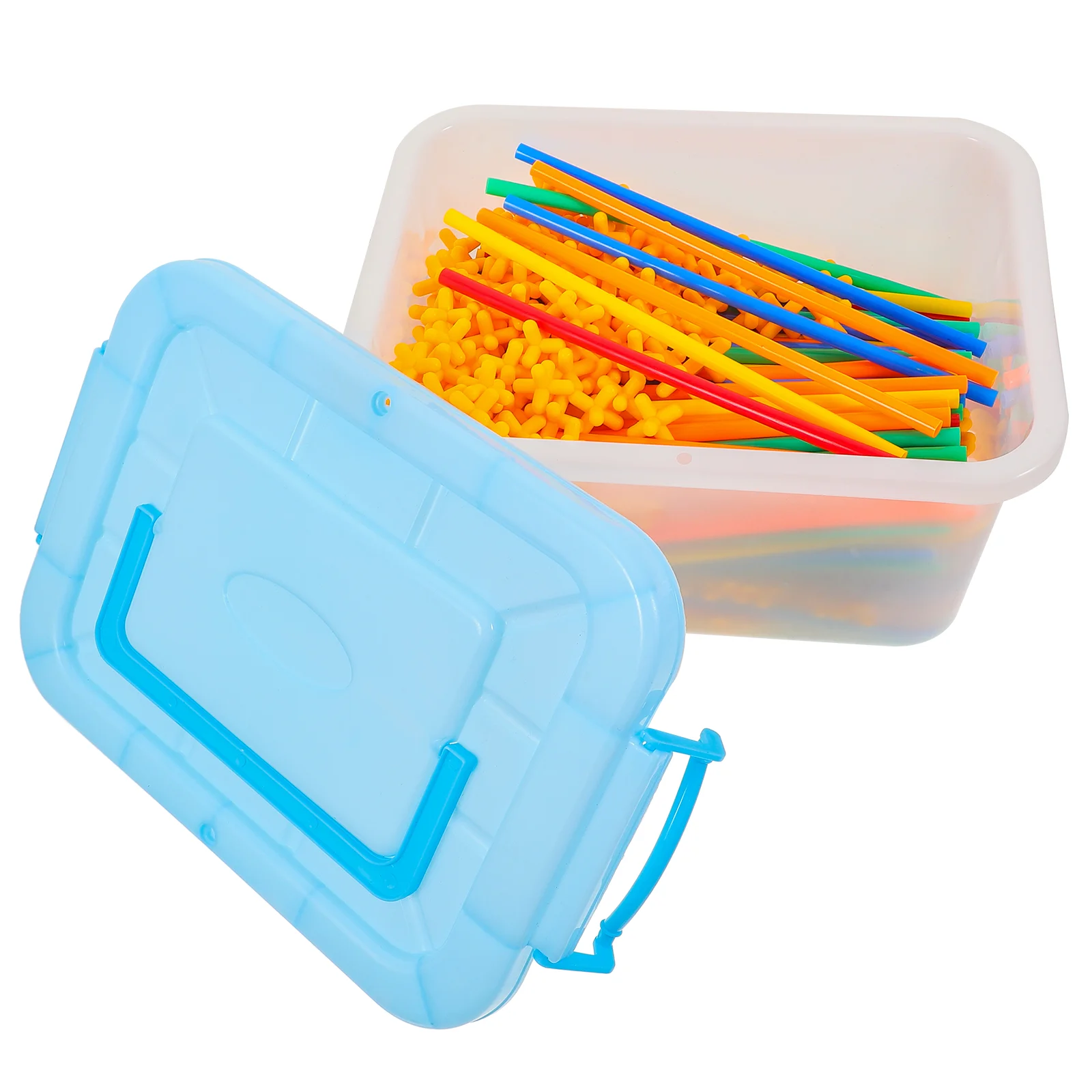 

1 Box Straw Constructor Building Blocks Toys Kids Engineering Educational Assembling Smooth Colorful Safe Shapes