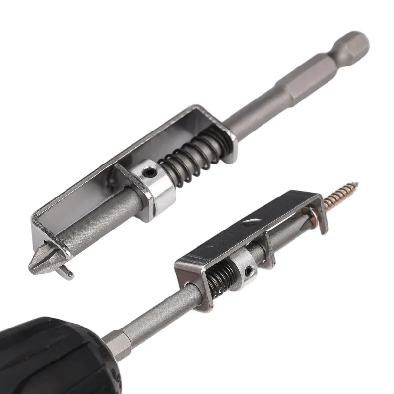Universal Spring-Loaded Screw Holder Bit Stainless Steel Wear Resist Mechanics Electricians Anti-Drop Screw Retaining Tool Parts