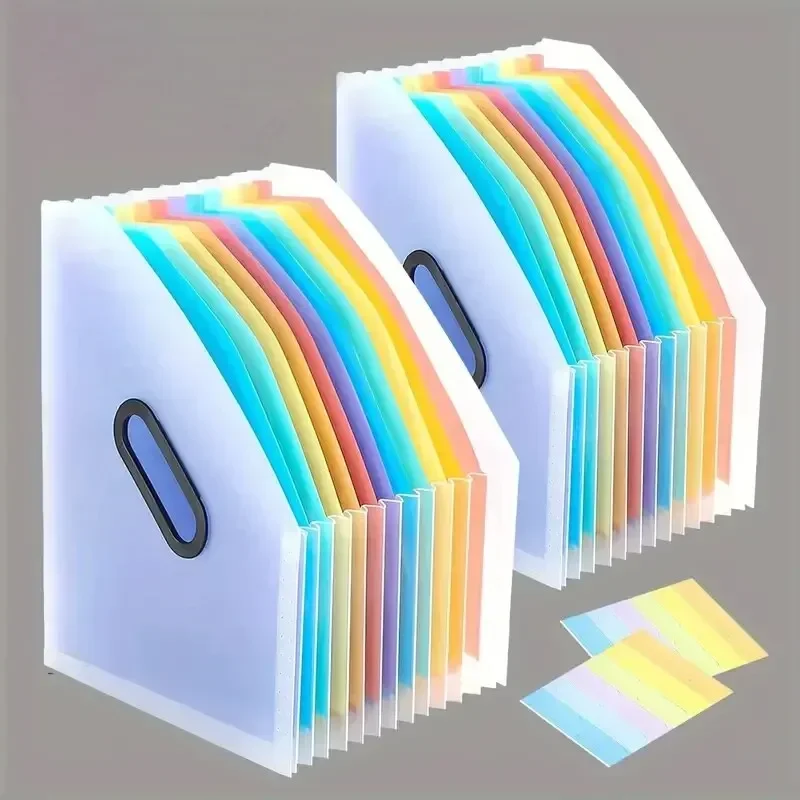 قطعة واحدة من المجلد العمودي القابل للتوسيع، منظم الملفات المحمول للمكتب أو المدرسة، حامل مستندات متعدد الطبقات، موسم البداية للمدرسة