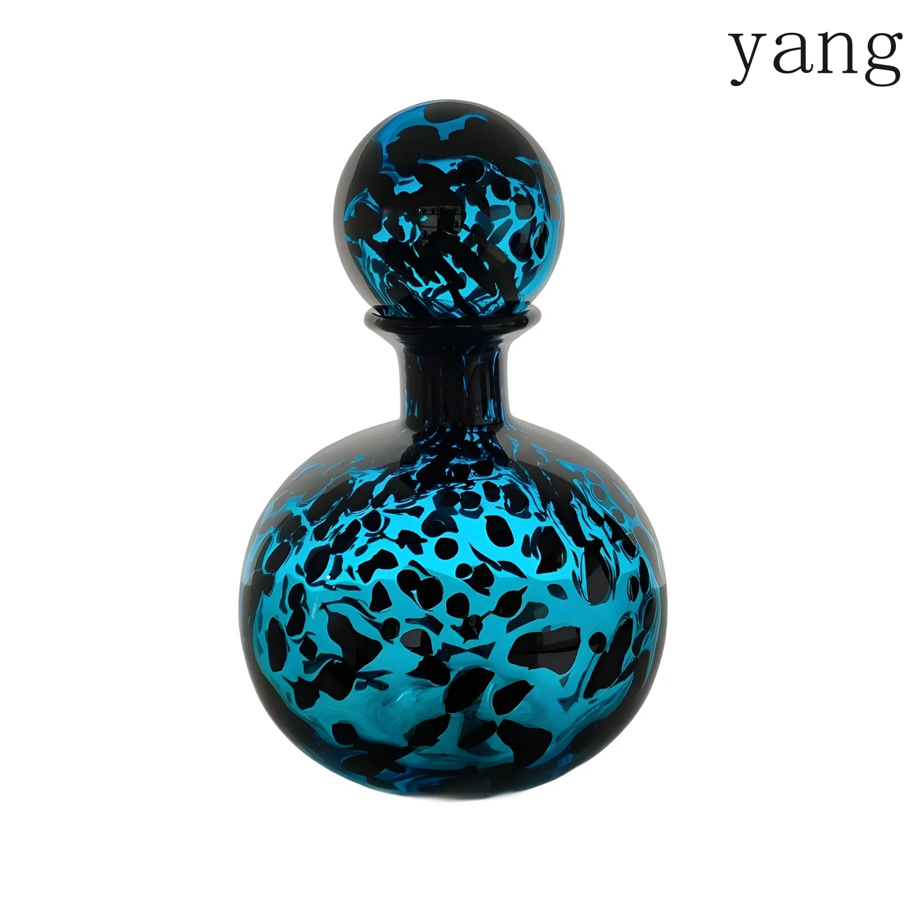 

cx glass vase, colorful transparent leopard print ecological jar flower decoration accessories