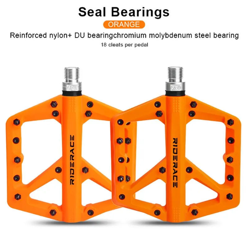 Riderace fahrrad pedale nylon dichtung lager ultraleicht straße bmx mtb mountain bike pedal platform anti rutsch radfahren teile