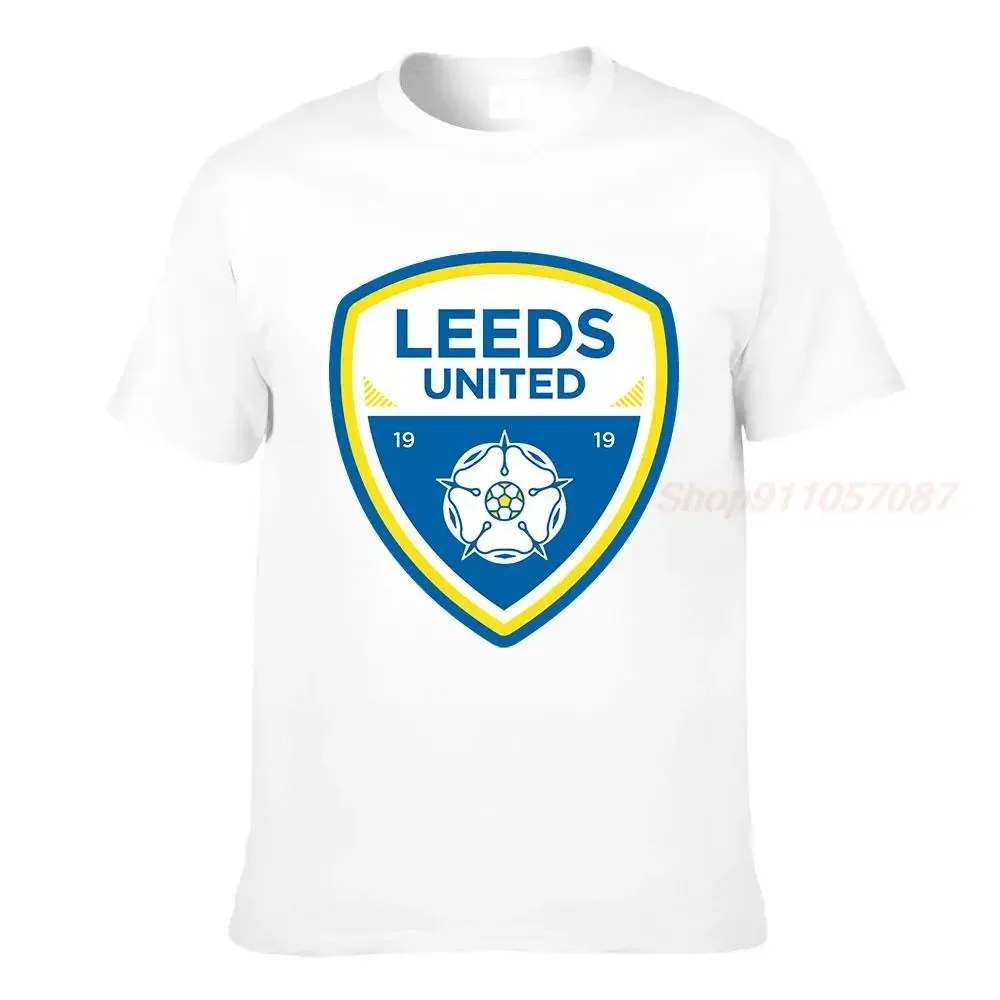 leeds united logo printed summer men T Shirt Women New Fashion men tops tees Female Casual T-shirts