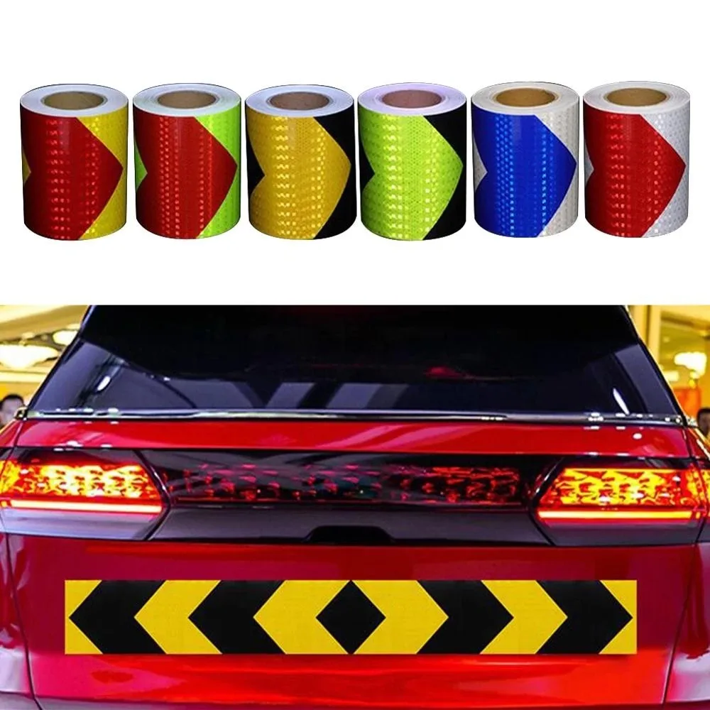 Outdoor Car Sticker Parts Safety 5CM*300CM Accessories Adhesive Tape Hazard Caution High Visibility Reflective Warning