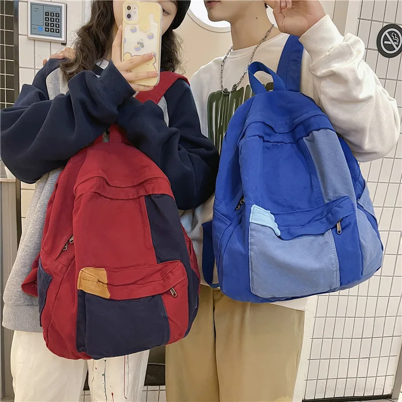 Fashion Students Backpack Canvas Kawaii Girl Travel Book Bags College Lady Laptop Backpacks Schoolbag Back To School