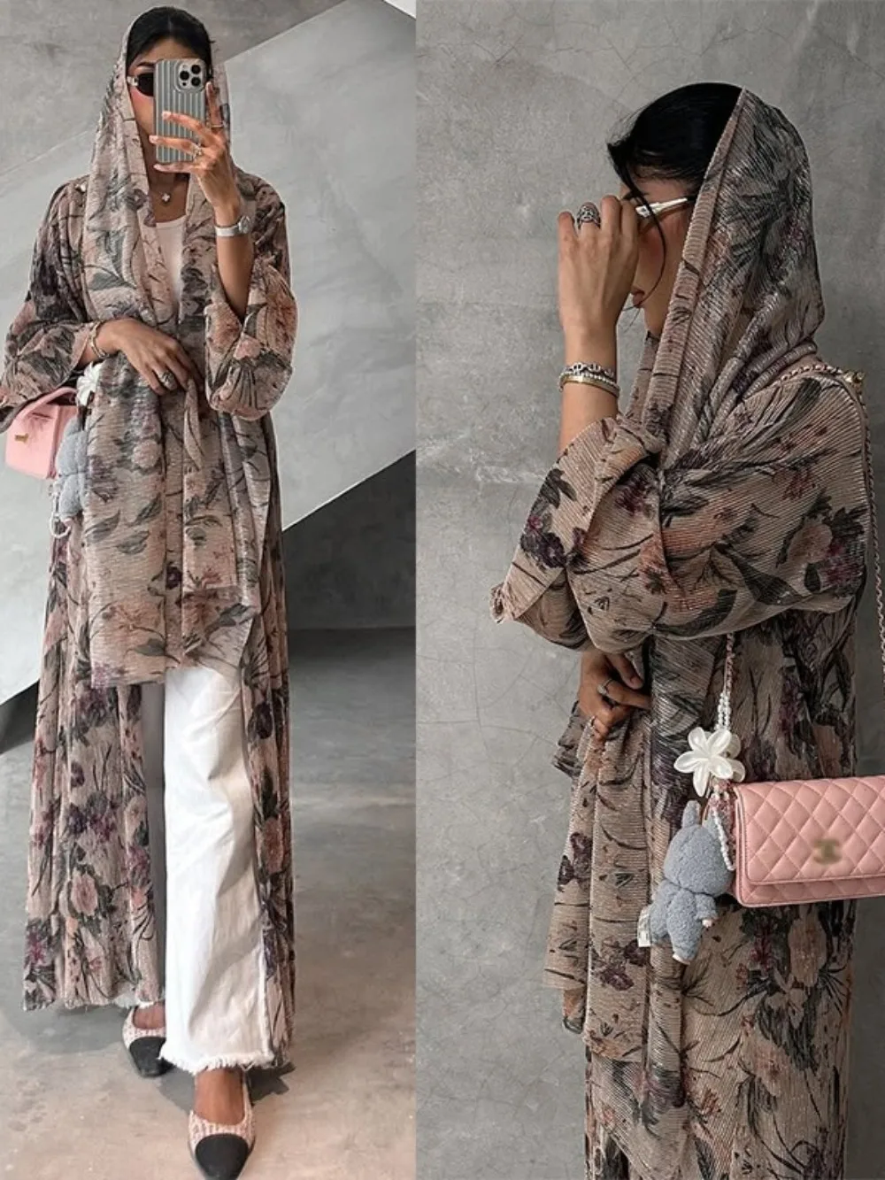 

Ид Абая женский кардиган с принтом платье платок шарф мусульманский Дубай Марокко кафтан Ид Рамадан Саудовский халат открытые платья Largos